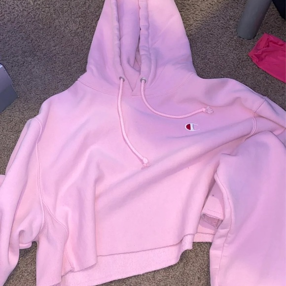 Pink cropped champion hoodie - Picture 4 of 4
